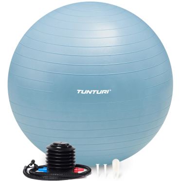 Tunturi Fitnessball Anti Burst Lichtblau inklusive Pumpe 