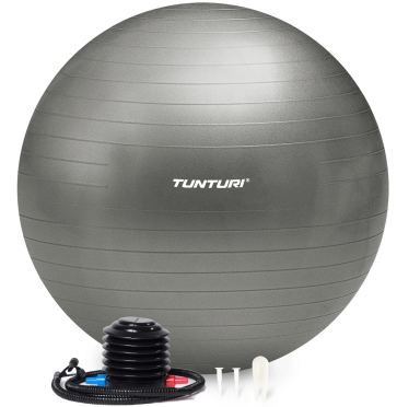 Tunturi Fitnessball Anti Burst Silber inklusive Pumpe 