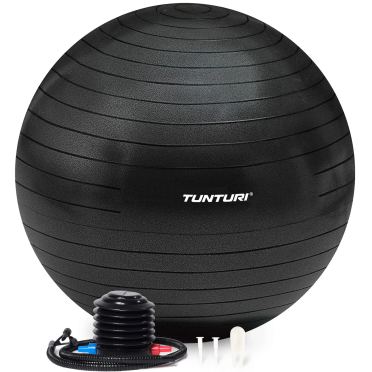 Tunturi Fitnessball Anti Burst Schwarz inklusive Pumpe 